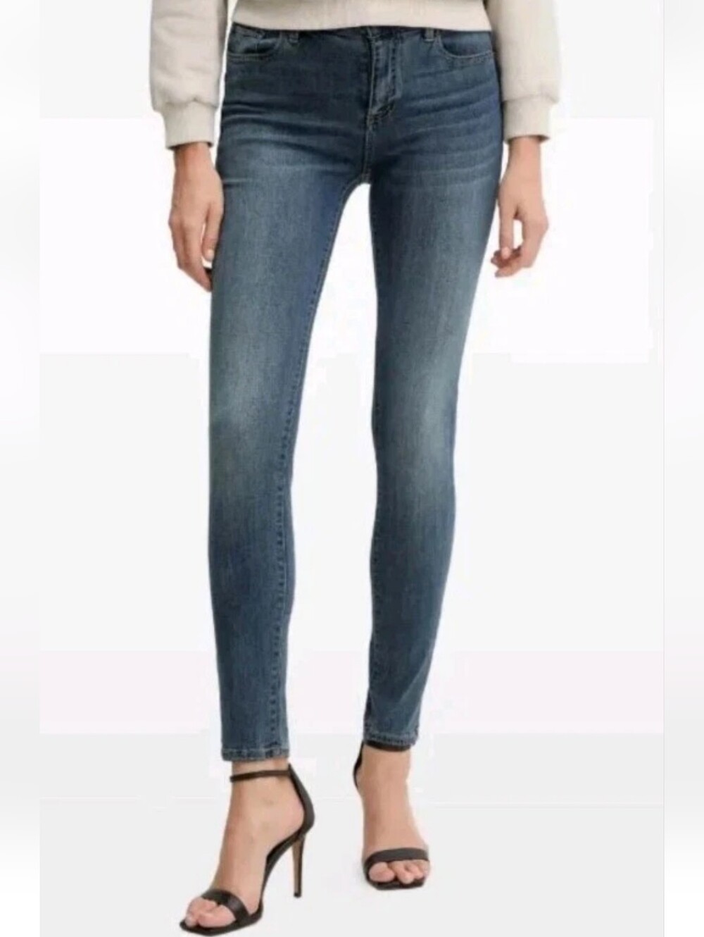 Retro ARMANI EXCHANGE J11 Skinny Low Rise Jeans Blue Jegging Stretch Med Wash 27